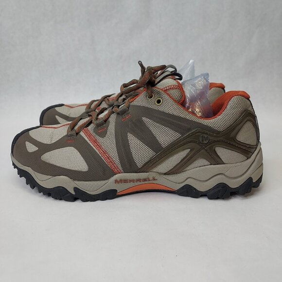 Merrell Air Hiking Shoe Women's US 10 Gray Orange Grasshopper Training Sneaker - Picture 5 of 13